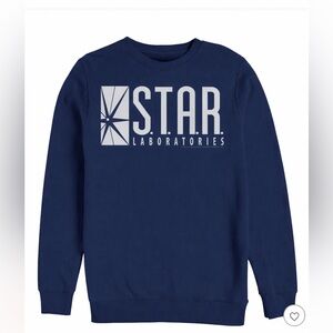 The Flash STAR Laboratories Navy Blue Crewneck | Size L Unisex